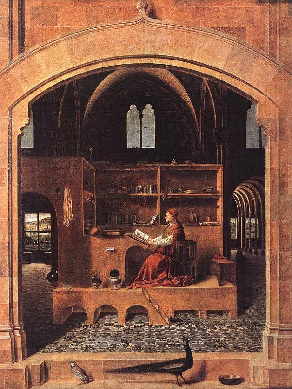 Antonello da Messina St Jerome in his Study Sweden oil painting art